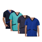 NNT Uniform Men Next Gen Antibacterial Koller Scrub Top Breathable Cotton CATRFU- Bannav S Bannav LLC 