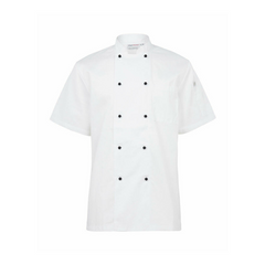 NNT Unisex Adult Chef Jacket Short Sleeve Macquarie Poly Cotton Work CATP5J- Bannav S Bannav LLC 