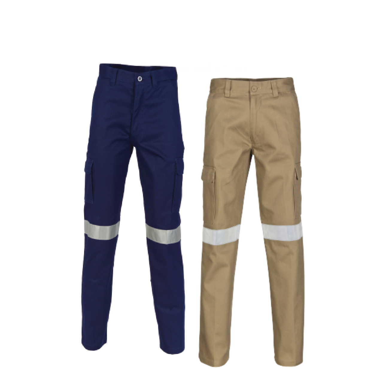 DNC Workwear Mens Cotton Drill Cargo Pants Hi-Vis Comfortable  Work 3319- Bannav S Bannav LLC 