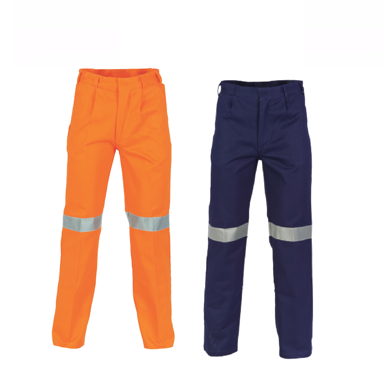 DNC Workwear Mens Hi-Vis Cotton Drill Pant 3M Taped Comfortable Work 3314- Bannav S Bannav LLC 