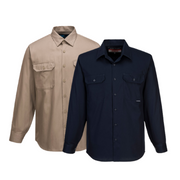Portwest Adelaide Shirt, Long Sleeve, Regular Weight Button Front Closure MS903- Bannav S Bannav LLC 