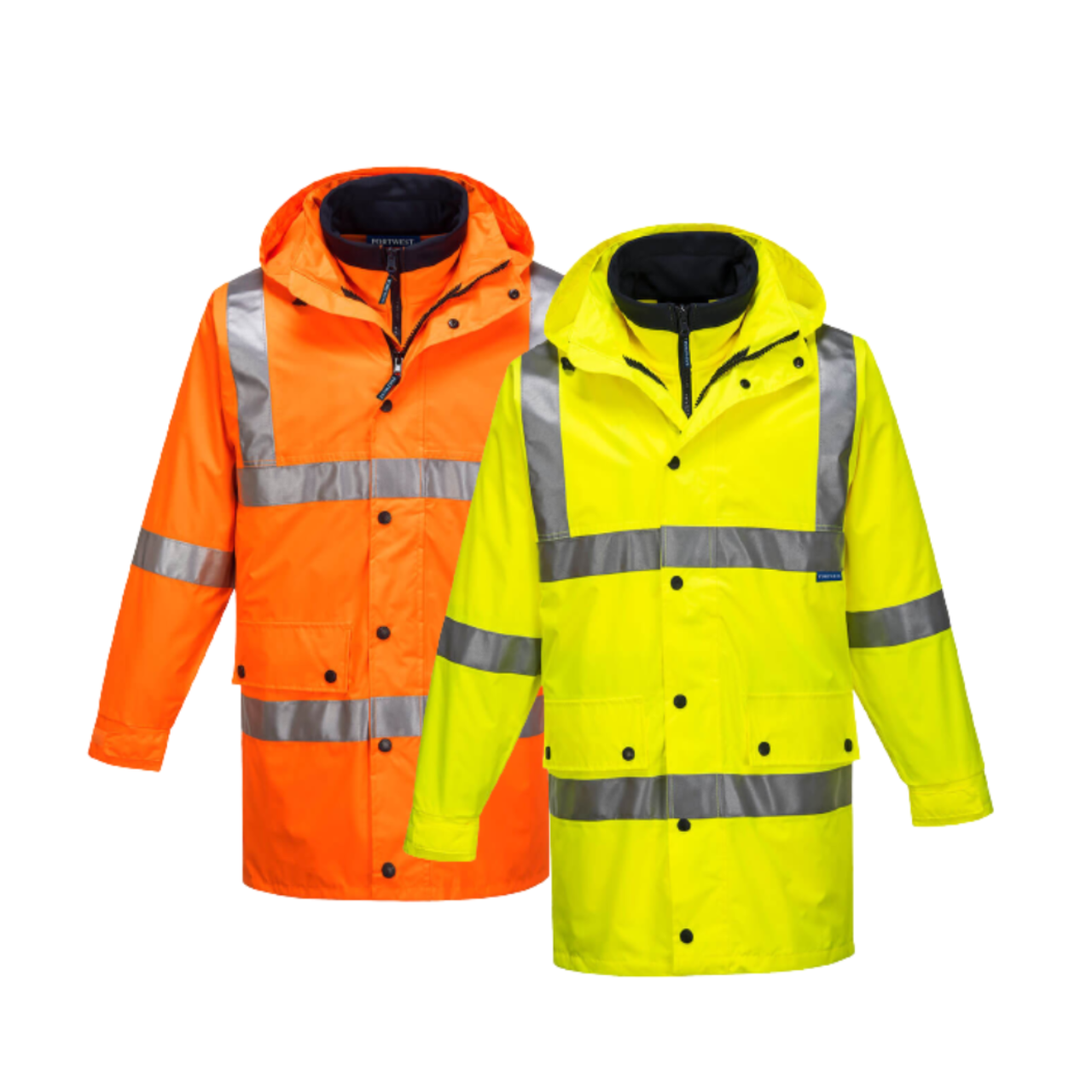 Portwest Argyle Full Day/Night 4-in-1 Jacket 2 Tone Reflective Work Safety MJ883- Bannav S Bannav LLC 