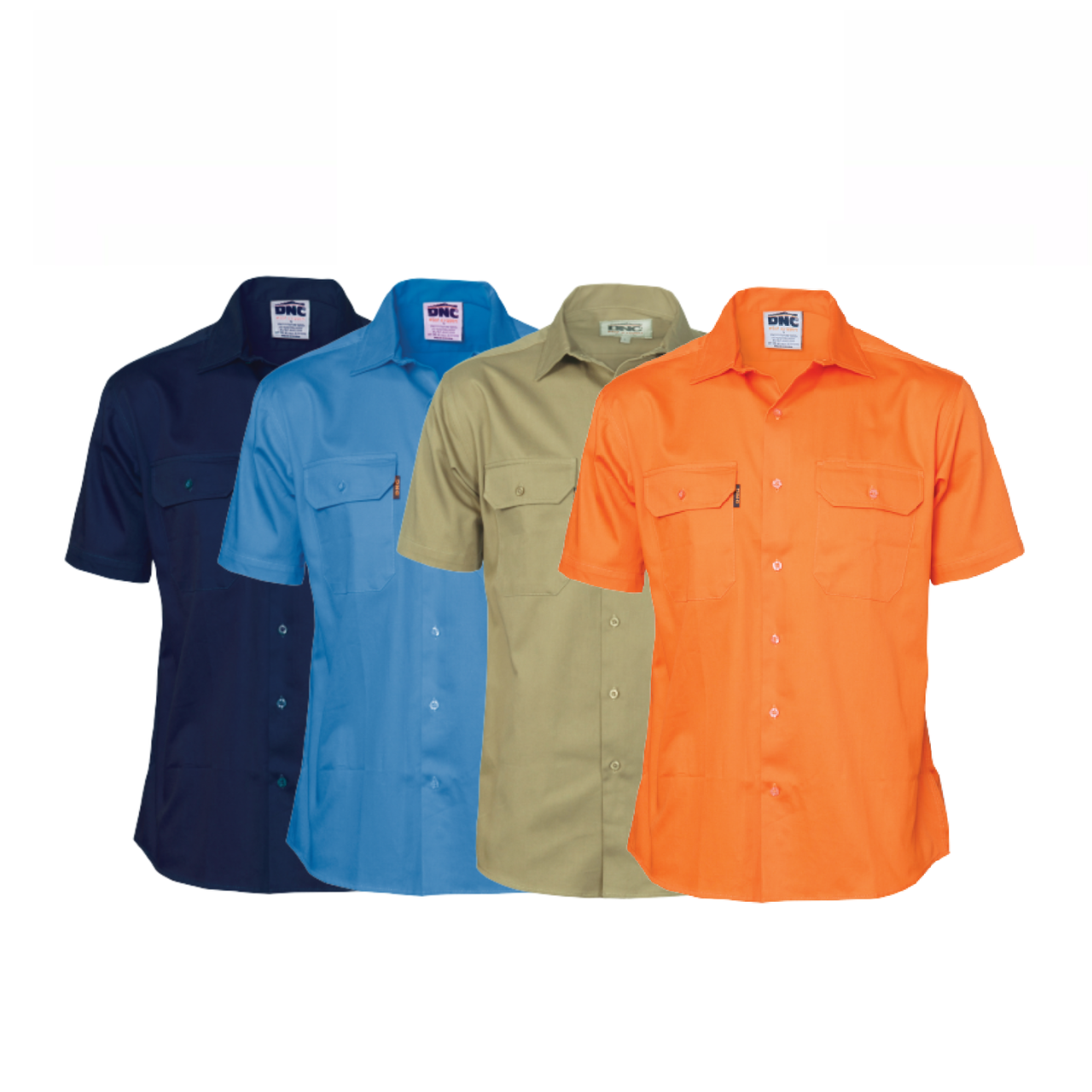 DNC Workwear Cool-Breeze Work Shirt - Short Sleeve lightweight cotton 3207- Bannav S Bannav LLC 
