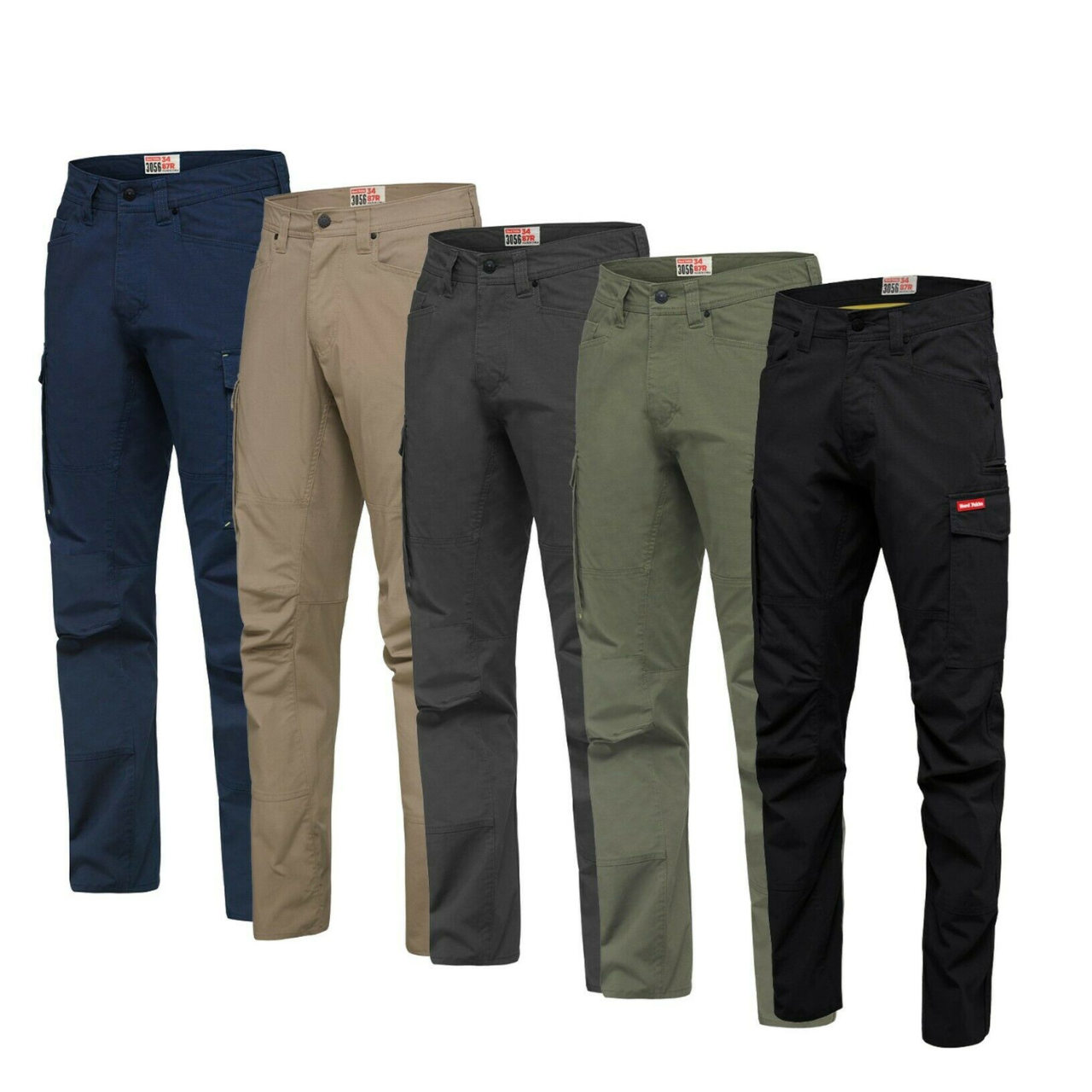 Hard Yakka Work Pants 3056 Ripstop Stretch Cargo Slim Strong Perform Y02255- Bannav S Bannav LLC 