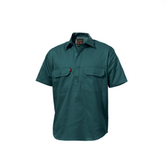 KingGee Mens Closed Front Cotton Drill Comfortable Work Short Sleeve K04060- Bannav S Bannav LLC 