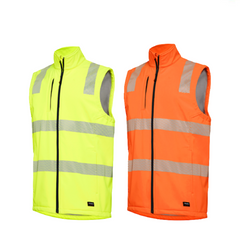 KingGee Mens Reflective Soft Shell Vest Durable Ripstop Fleece Waterproof K55025- Bannav S Bannav LLC 