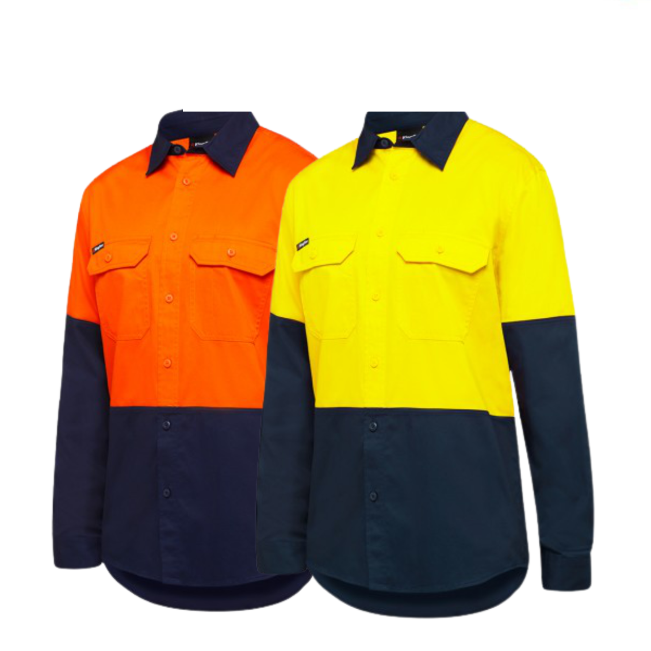 KingGee Mens Stretch Spliced Shirt Comfort Work Safety Cotton Hi-Vis Hem K04035- Bannav S Bannav LLC 