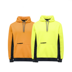 KingGee Mens Hi Vis Pull Over Hoodie Fleece Drawstring Work Safe Safety K55033- Bannav S Bannav LLC 