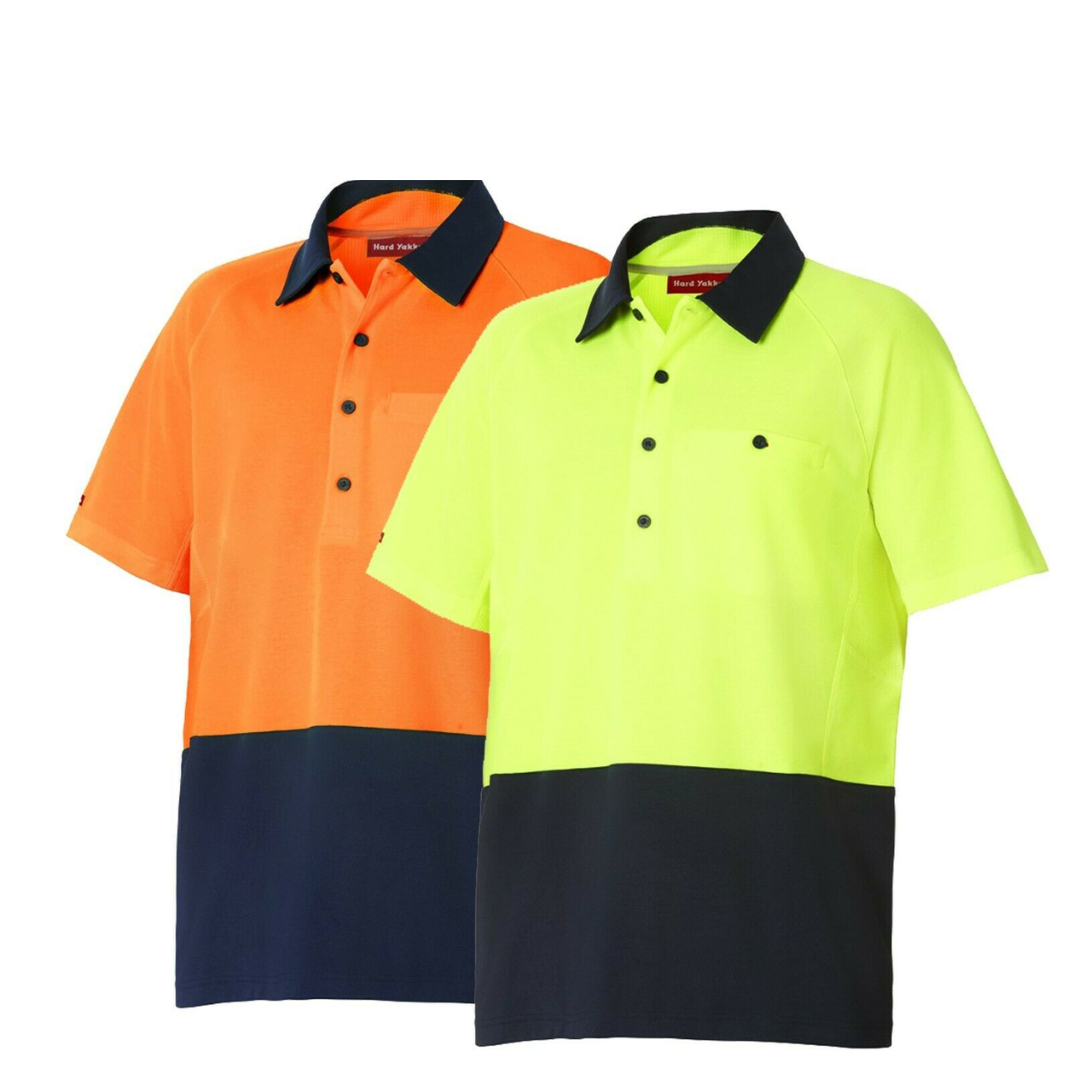 Mens Hard Yakka Koolgear Hi-Vis 2 Toned Short Sleeve Work Polo Shirt Y11396- Bannav S Bannav LLC 