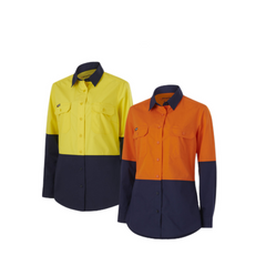 KingGee Womens WORKCOOL Vented Spliced Lightweight Pocket Cool Shirt L/S K44226- Bannav S Bannav LLC 