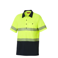 Hard Yakka Koolgear Hi-Vis Short Sleeve Polo Light 2 Tone Work Shirt Y11383- Bannav S Bannav LLC 