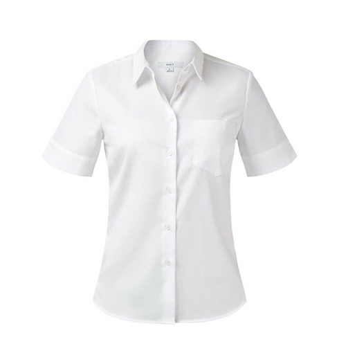 NNT Womens Formal Short Sleeve Textured Twill Shirt Business Comfort CATUFJ- Bannav S Bannav LLC 