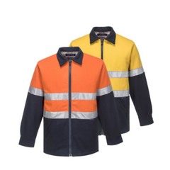 Portwest Mens Wool Blend Bluey Jacket High Vis Day/Night Reflective Safety MW02- Bannav S Bannav LLC 