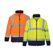 Portwest Polar Fleece Jacket Collar Zip Opening Reflective Work Safety F301- Bannav S Bannav LLC 