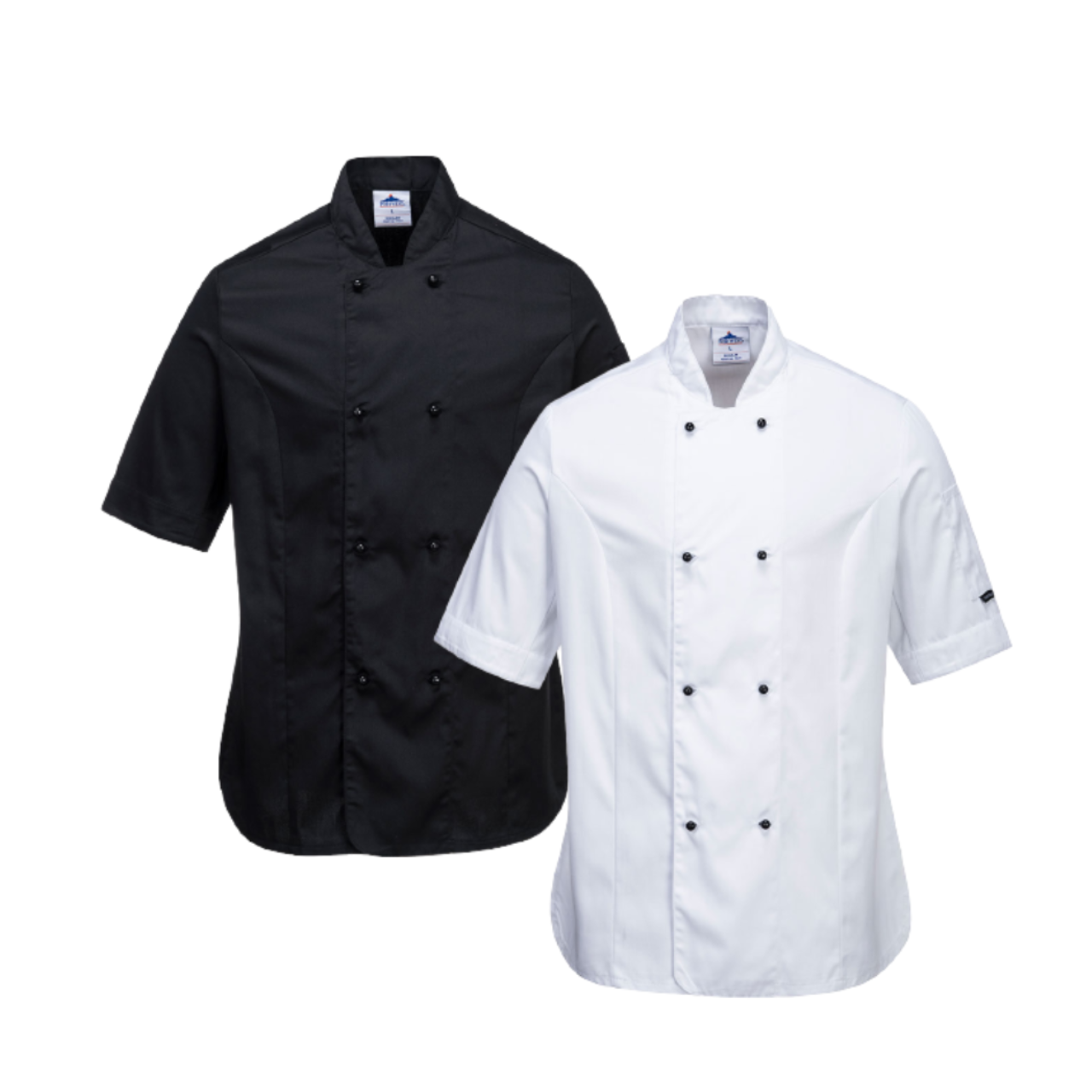 Portwest Rachel Ladies Chefs Jacket S/S Comfortable Mesh Air Sleeve Pocket C737- Bannav S Bannav LLC 
