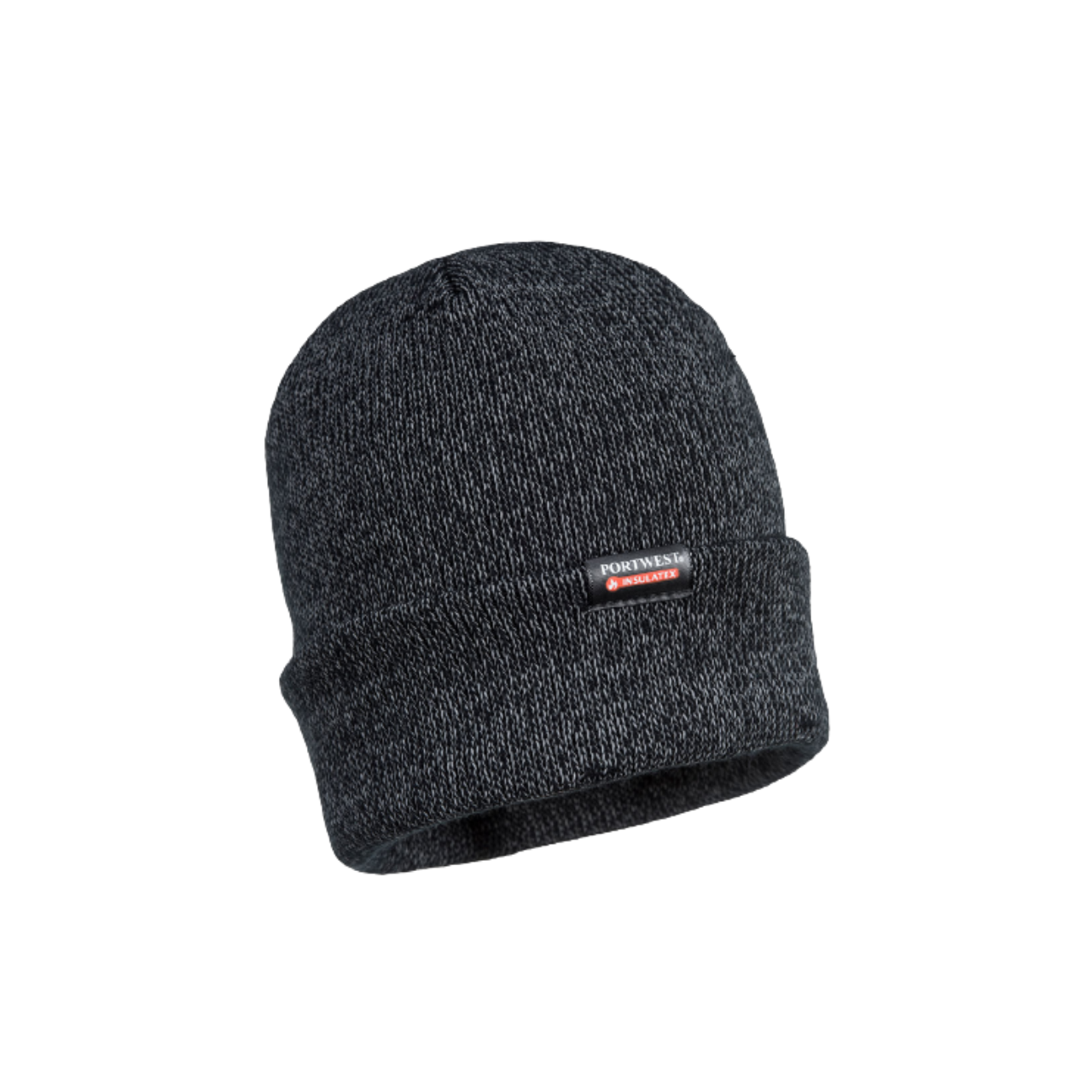 Portwest Reflective Knit Cap Insulatex Lined Black Acrylic Warmth Beanie B026- Bannav S Bannav LLC 