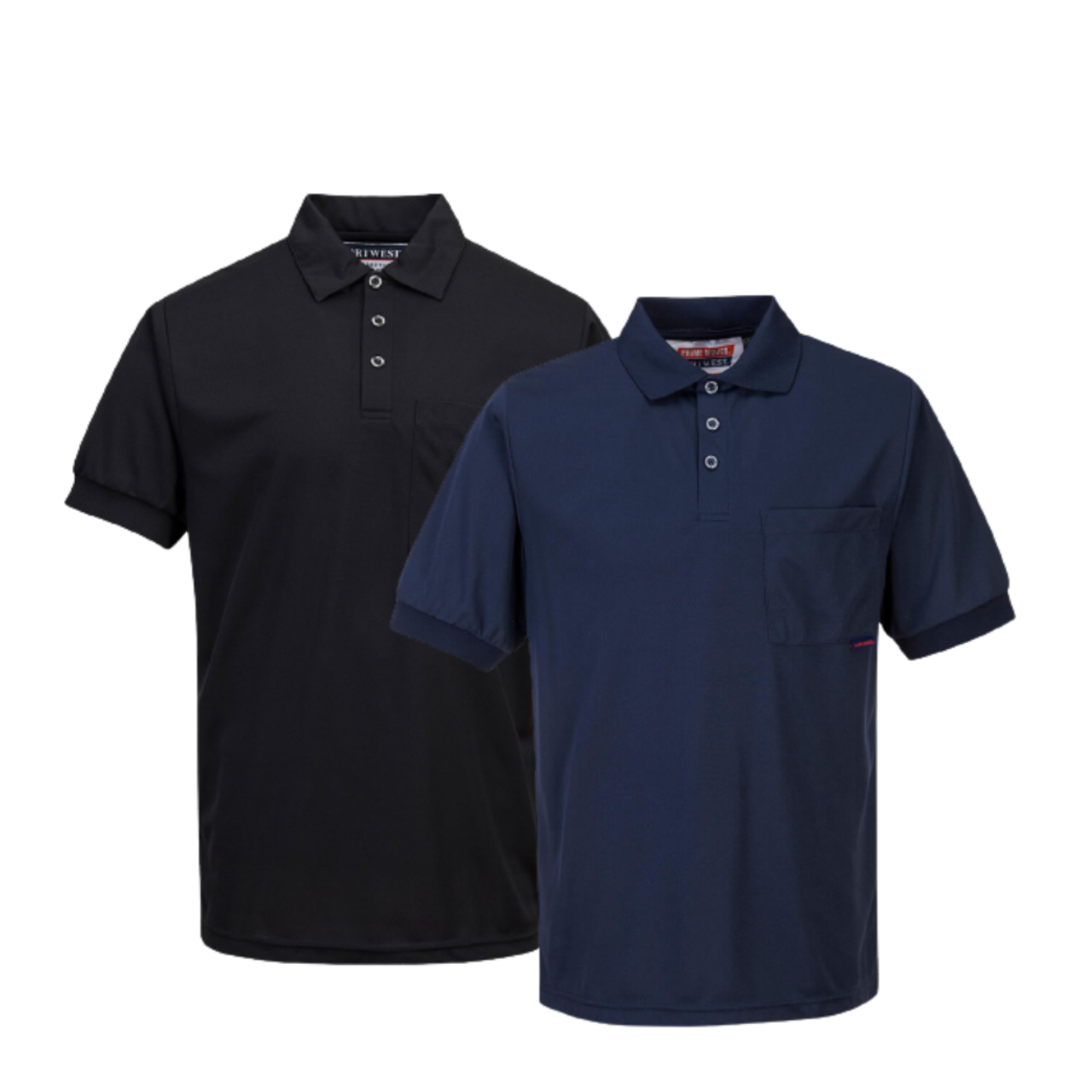 Portwest Short Sleeve Solid Colour Micro Mesh Polo Breathable Casual Shirt MP101- Bannav S Bannav LLC 