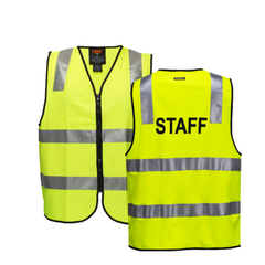 Portwest Staff Zip Vest D/N 2 Tone Hi Vis Reflective Tape Work Safety MZ107- Bannav S Bannav LLC 