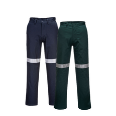 Portwest Straight Leg Pants with Tape Lightweight Reflective Tape MW705- Bannav S Bannav LLC 