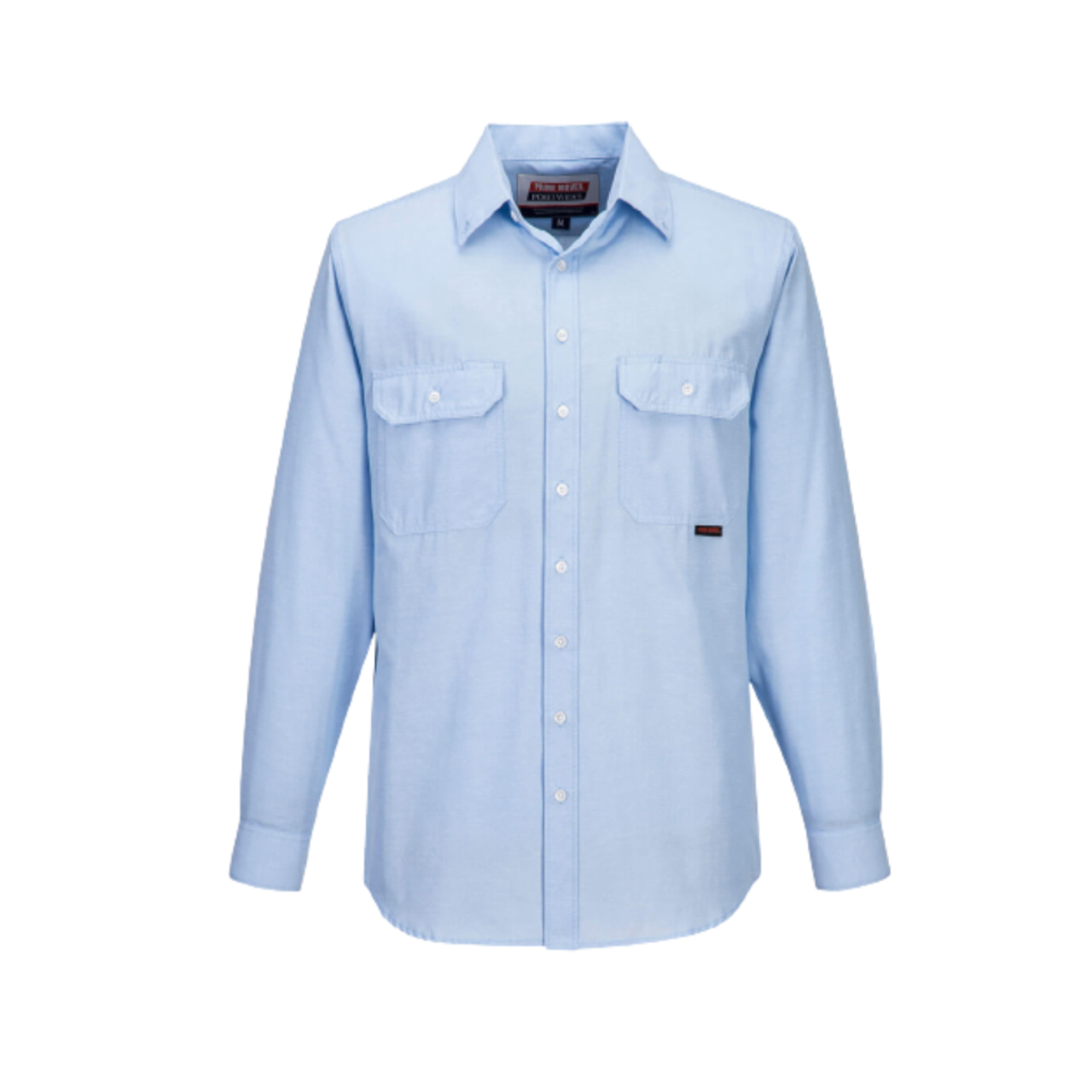 Portwest Sydney Shirt, Long Sleeve, Light Weight Poly Cotton Button Shirt MS868- Bannav S Bannav LLC 