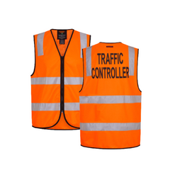 Portwest Traffic Controller Zip Vest D/N Reflective Tape Work Safety MZ105- Bannav S Bannav LLC 