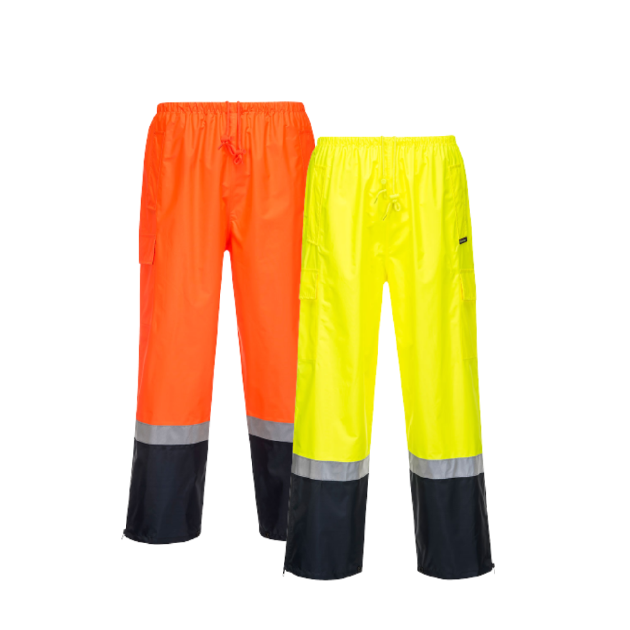 Portwest Wet Weather Cargo Pants 2 Tone Reflective Work Safety MP200- Bannav S Bannav LLC 
