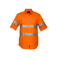 Portwest Hi-Vis Regular Weight Short Sleeve Shirt Tape Reflective Safety MA192- Bannav S Bannav LLC 