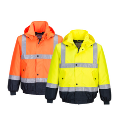 Portwest Hi-Vis Flying Jacket 2 Tone Waterproof Reflective Safety Work MJ204- Bannav S Bannav LLC 