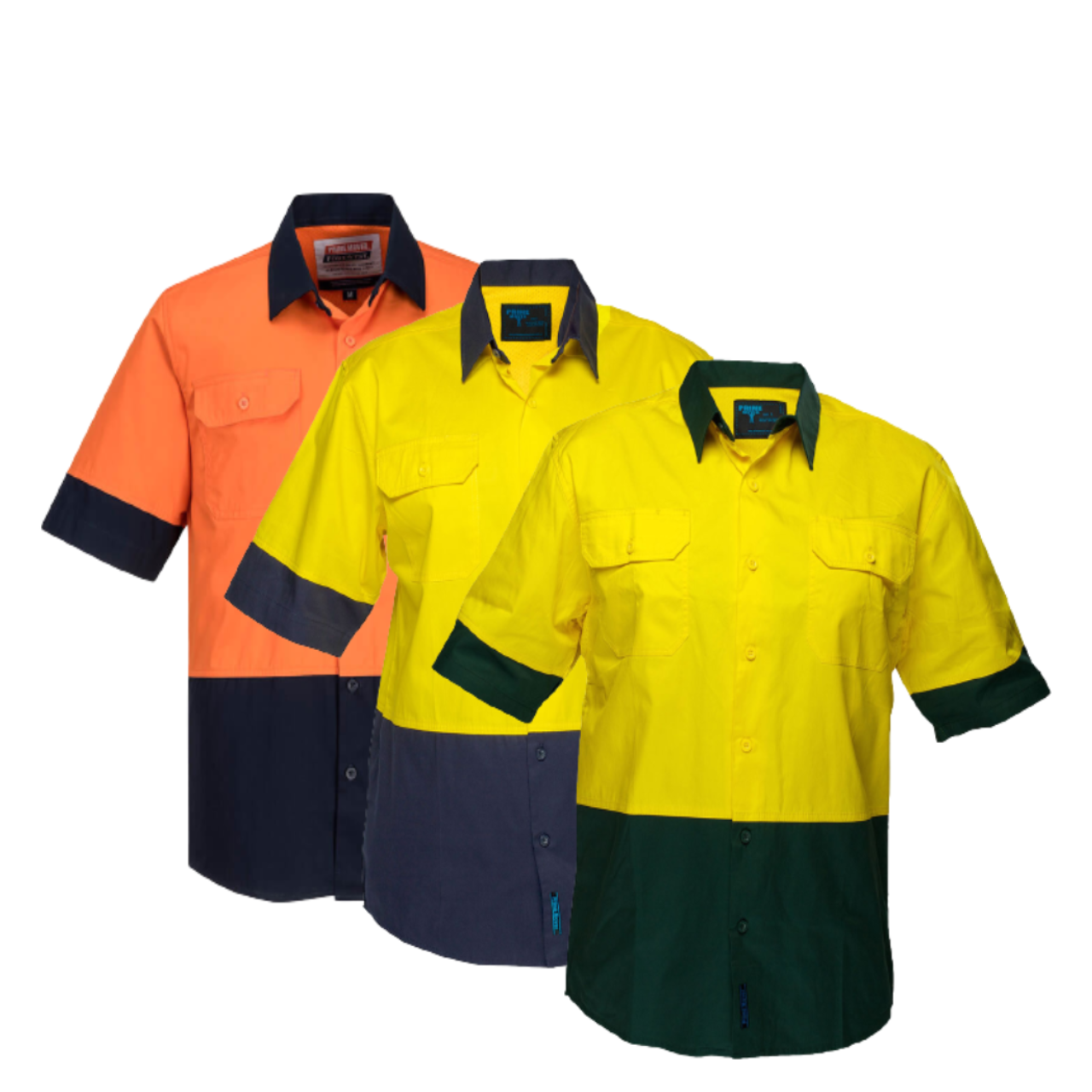 Portwest Hi-Vis Two Tone Lightweight Short Sleeve Shirt Reflective Safety MS802- Bannav S Bannav LLC 