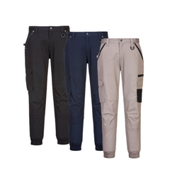 Portwest Cuffed Slim Fit Stretch Work Pants Comfortable Tapered Pant MP703- Bannav S Bannav LLC 