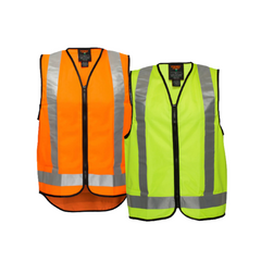 Portwest Day/Night Cross Back Vest Reflective Taped Work Safety MV188- Bannav S Bannav LLC 