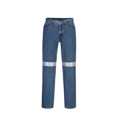 Portwest Denim Pants with Tape Pre Shrunk Reflective Tape Straight Pant MW169- Bannav S Bannav LLC 