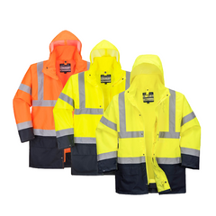 Portwest Essential 5-in-1 Two-Tone Jacket Reflective Taped Work Safety S766- Bannav S Bannav LLC 