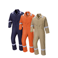 Portwest Iona Cotton Coverall Lightweight Reflective Taped Work Safety C814- Bannav S Bannav LLC 