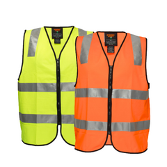 Portwest Fire Warden Zip Vest D/N 2 Tone Reflective Tape Work Safety MZ104- Bannav S Bannav LLC 