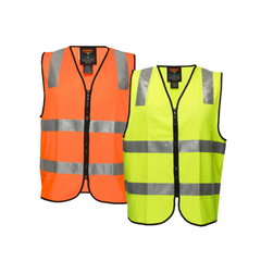 Portwest First Aid Zip Vest D/N Lightweight Reflective Tape Work Safety MZ103- Bannav S Bannav LLC 