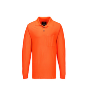 Portwest Flame Resistant Anti-Static Polo Orange Jumper Long Sleeve Shirt MF813- Bannav S Bannav LLC 
