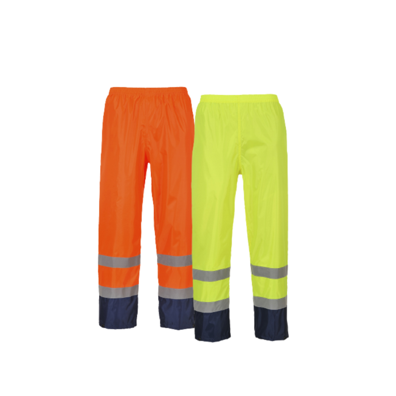 Portwest Hi-Vis Classic Two Tone Rain Pants Reflective Taped Work H444- Bannav S Bannav LLC 