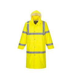 Portwest Hi-Vis Coat 122cm Waterproof Reflective Taped Work Safety H445- Bannav S Bannav LLC 