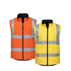 Portwest Men Hi-VisTex 100% Cotton Reversible Vest Reflective Safety Work MV278- Bannav S Bannav LLC 