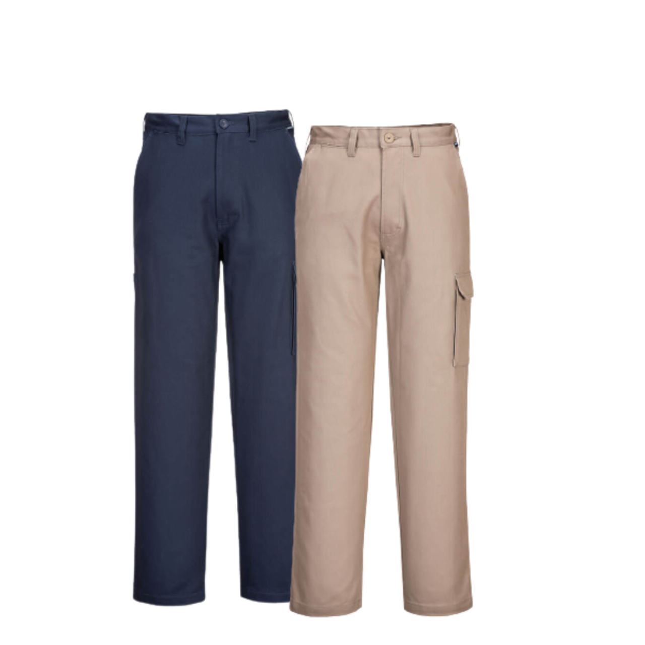 Portwest Cargo Pants Pre Shrunk Cotton Button Belt Adjustable Pant MP700- Bannav S Bannav LLC 