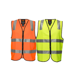 Portwest Mens Day or Night Safety Vest Taped Lightweight Reflective Safety MZ102- Bannav S Bannav LLC 