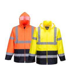 Portwest Mens Hi-Vis Classic Contrast Rain Jacket Reflective Work Safety H443- Bannav S Bannav LLC 