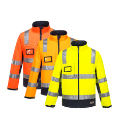 Portwest Mens Huski Chassis Jacket Softshell 2 in 1 Reflective Safety Tape K8074- Bannav S Bannav LLC 