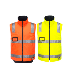 Portwest Mens Huski Traffic Vest Hi-Vis Work Reversible Taped Safety K8132- Bannav S Bannav LLC 