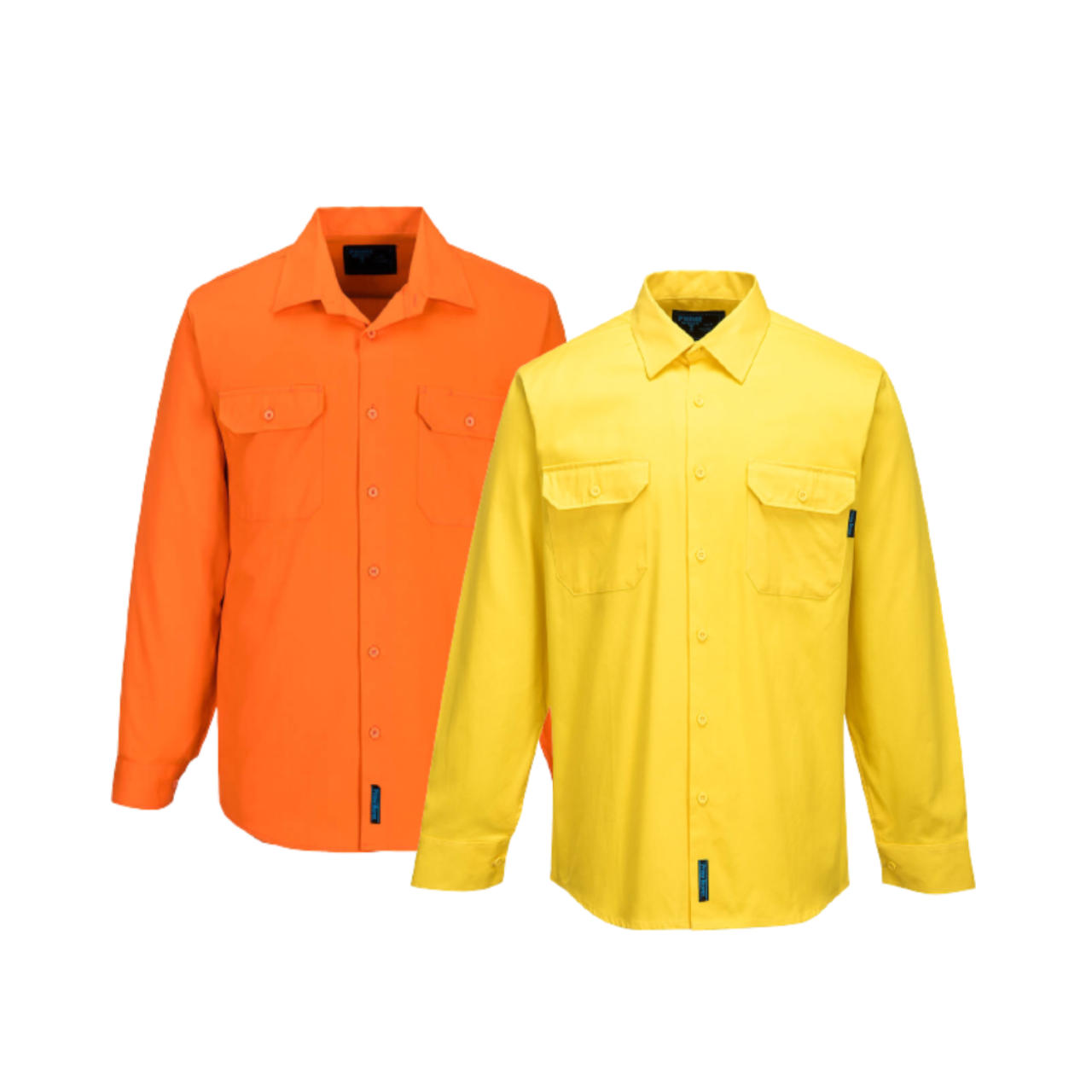 Portwest Hi-Vis Regular Weight Long Sleeve Shirt Breathable Polo Shirt MS988- Bannav S Bannav LLC 