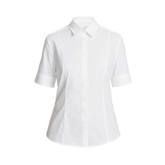 NNT Womens Short Sleeve Shirt Formal Styled Comfy Modern Slimline Collar CATU7M- Bannav S Bannav LLC 