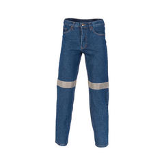 DNC Workwear Mens Relective Denim Jeans CSR R/Tape Comfortable Work 3327- Bannav S Bannav LLC 