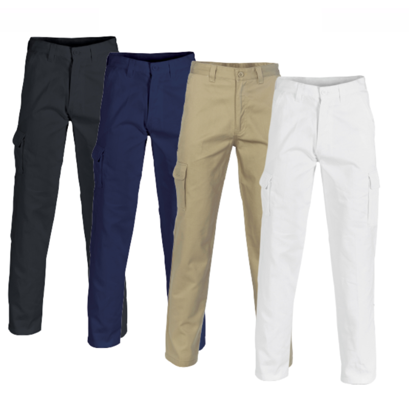 DNC Workwear Mens Cotton Drill Cargo Pants Comfortable Tough Pant Work 3312- Bannav S Bannav LLC 