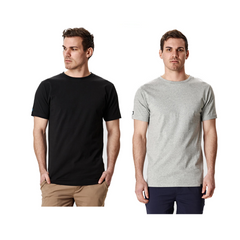 Elwood Mens Basic Tee Combed Cotton  Short Sleeve Stretch T-Shirt Work EWD815- Bannav S Bannav LLC 